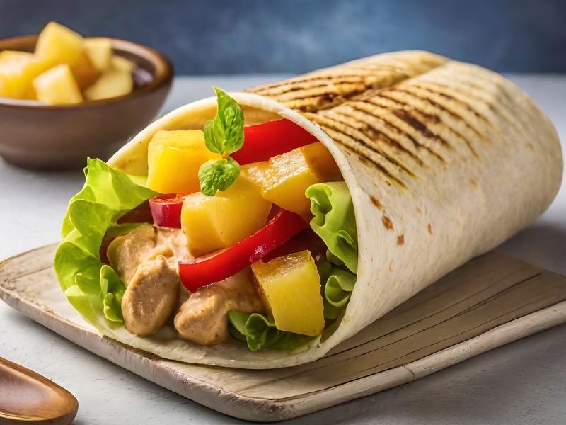 Peanut, Peach, N Pineapple Wrap