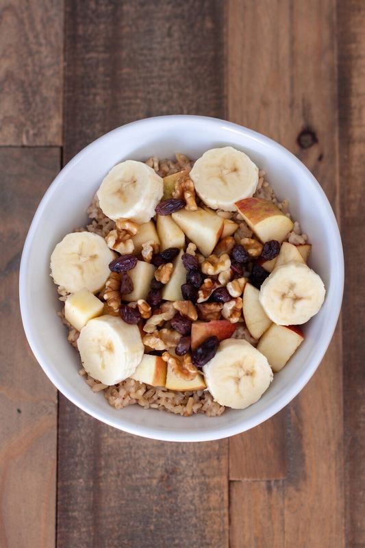 Rice Bowl Breakfast with Fruit and Nuts